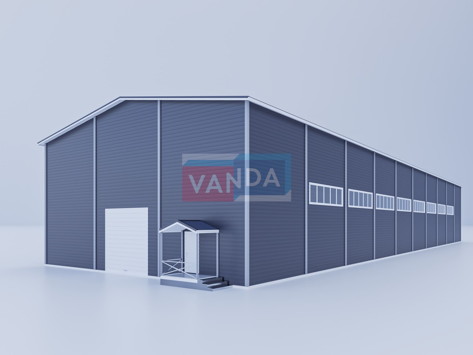 Цех из сэндвич панелей 60х18